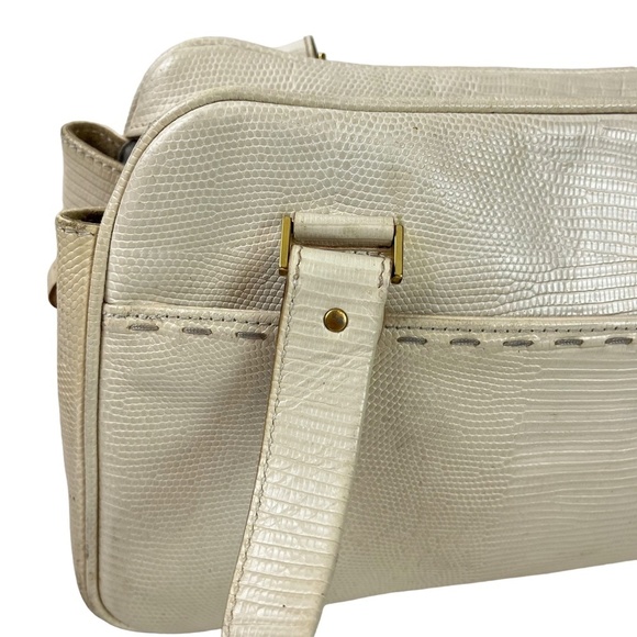 KATE SPADE NEW YORK Genuine Leather Cream Ivory Satchel Handbag Purse Tote - Picture 13 of 16